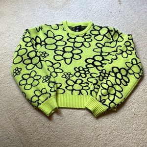 Lazy Oaf bright green sweater